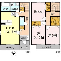 ヴィラ・コルナス　B棟の物件間取画像